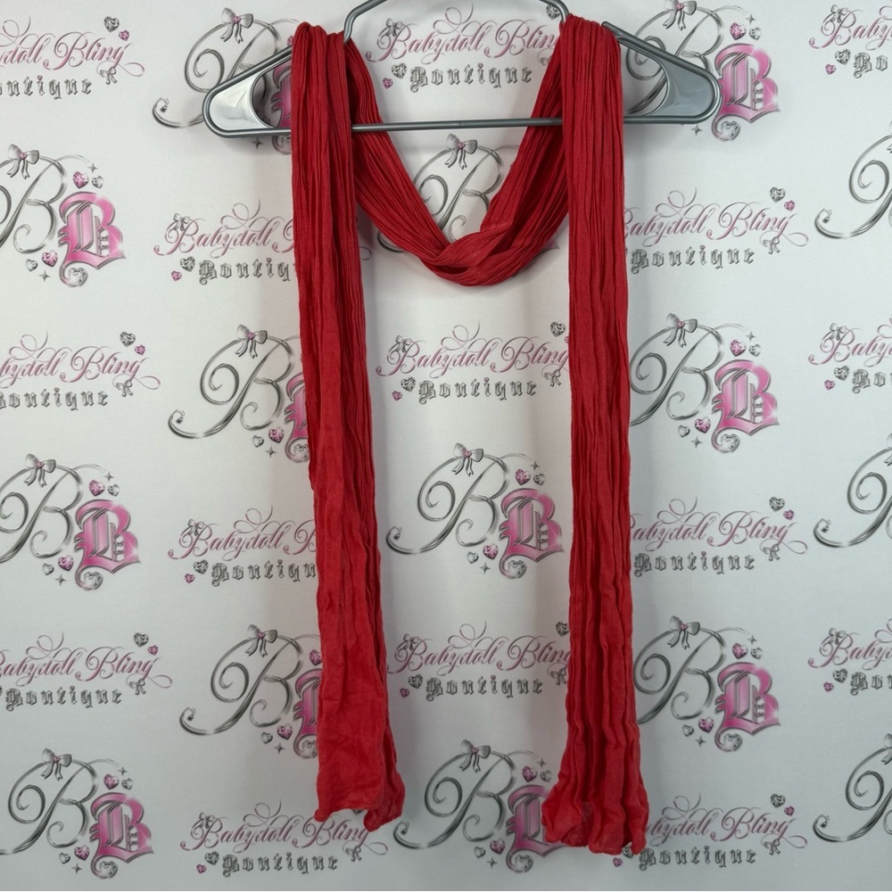 Scarf scarve red bright accessorie wrap head neck etc Elegant Red Scarf
